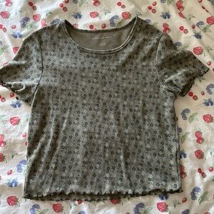 American Eagle green floral top